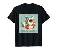 Graphique de Requin Fou pour Les Amateurs de l'océan T-Shirt