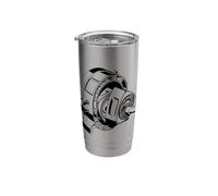 Graphique de schéma de schéma de moteur rotatif vintage Gobelet isotherme en acier inoxydable double paroi