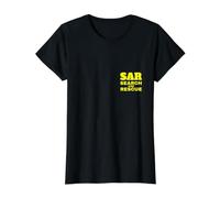Graphique de Soutien aux bénévoles de Recherche et de Sauvetage SAR T-Shirt Graphique avec Valeur, Femme, Noir, M
