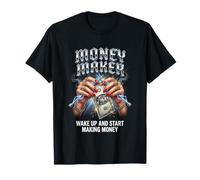 Graphique de Streetwear Urbain Money Maker Hustle Culture T-Shirt
