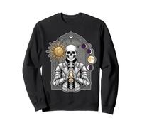 Graphique de Tarot Squelette Soleil céleste Phases de Lune Sweatshirt
