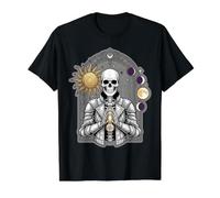 Graphique de Tarot Squelette Soleil céleste Phases de Lune T-Shirt Graphique avec Valeur
