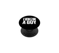 Graphique de Texte Minimal Amusant Je connais Un Gars PopSockets PopGrip Adhésif