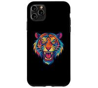 Graphique de Tigre Rugissant coloré pour garçons, Enfants Animaux de fête Coque pour iPhone 11 Pro Max
