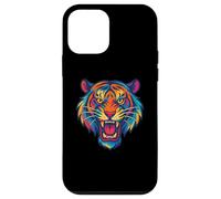 Graphique de Tigre Rugissant coloré pour garçons, Enfants Animaux de fête Coque pour iPhone 12 Mini