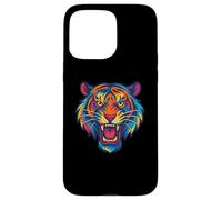 Graphique de Tigre Rugissant coloré pour garçons, Enfants Animaux de fête Coque pour iPhone 15 Pro Max