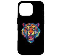 Graphique de Tigre Rugissant coloré pour garçons, Enfants Animaux de fête Coque pour iPhone 16 Pro