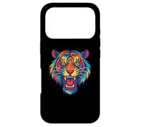Graphique de Tigre Rugissant coloré pour garçons, Enfants Animaux de fête Coque pour iPhone 17 Pro