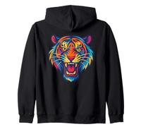 Graphique de Tigre Rugissant coloré pour garçons, Enfants Animaux de fête Sweat à Capuche