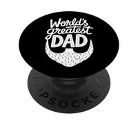 Graphique de Typographie de Barbe avec Inscription « World's Greatest Dad » PopSockets PopGrip Adhésif