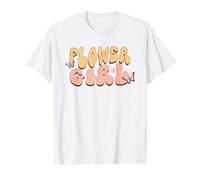 Graphique de Typographie de Fleur Fille Marguerite Papillon T-Shirt Graphique avec Valeur