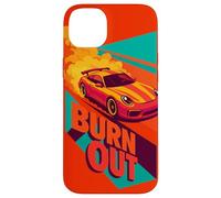 Graphique de Voiture de Course Japonaise Vintage JDM Burn Out Japan Drift Coque pour iPhone 14 Plus