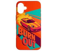 Graphique de Voiture de Course Japonaise Vintage JDM Burn Out Japan Drift Coque pour iPhone 16 Plus