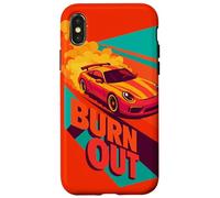 Graphique de Voiture de Course Japonaise Vintage JDM Burn Out Japan Drift Coque pour iPhone X/XS