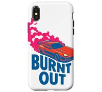 Graphique de Voiture de Course Japonaise Vintage JDM Burnt Out Japan Drift Coque pour iPhone X/XS