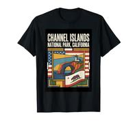 Graphique de Voyage Drapeau californien du Parc National des îles Anglo-nor T-Shirt