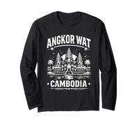 Graphique de Voyage du Temple du Cambodge Angkor Wat Manche Longue