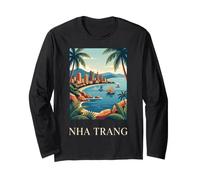 Graphique de Voyage Nha Trang Vietnam Tropical Beach Manche Longue