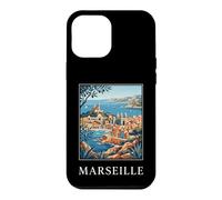 Graphique de Voyage rétro côtier de Marseille, France Coque pour iPhone 12 Pro Max