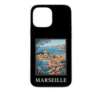 Graphique de Voyage rétro côtier de Marseille, France Coque pour iPhone 13 Pro Max