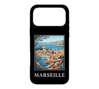 Graphique de Voyage rétro côtier de Marseille, France Coque pour iPhone 17 Pro Max