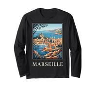 Graphique de Voyage rétro côtier de Marseille, France Manche Longue
