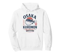 Graphique de Voyage rétro Fugu Fish, marché Japonais de Kuromon d'Osaka Sweat à Capuche