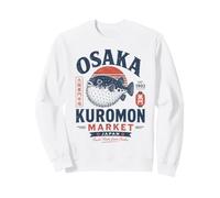 Graphique de Voyage rétro Fugu Fish, marché Japonais de Kuromon d'Osaka Sweatshirt