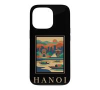 Graphique de Voyage rétro Hanoi Vietnam River City Coque pour iPhone 13 Pro