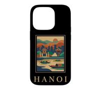 Graphique de Voyage rétro Hanoi Vietnam River City Coque pour iPhone 14 Pro