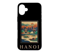 Graphique de Voyage rétro Hanoi Vietnam River City Coque pour iPhone 16 Plus