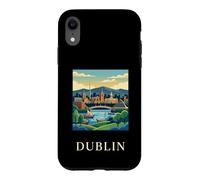 Graphique de Voyage rétro sur la côte Irlandaise de Dublin Coque pour iPhone XR
