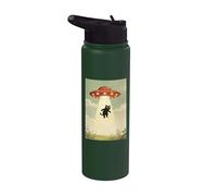 Graphique d'enlèvement d'OVNI de chat Stainless Steel Insulated Water Bottle