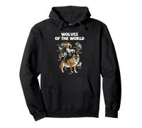 Graphique des espèces de Loups du Monde Sweat à Capuche