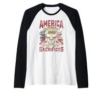 Graphique des fêtes du Drapeau des États-Unis Manche Raglan