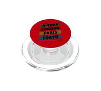 Graphique des Noms de Villes de New York, Londres, Paris, Tokyo PopSockets PopGrip pour MagSafe