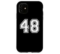 Graphique des Sports d'équipe 48 numéro Quarante-Huit Correspondant à Varsity Coque pour iPhone 11