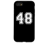 Graphique des Sports d'équipe 48 numéro Quarante-Huit Correspondant à Varsity Coque pour iPhone SE (2020) / 7/8