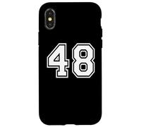 Graphique des Sports d'équipe 48 numéro Quarante-Huit Correspondant à Varsity Coque pour iPhone X/XS