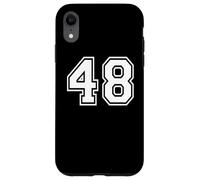 Graphique des Sports d'équipe 48 numéro Quarante-Huit Correspondant à Varsity Coque pour iPhone XR