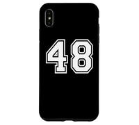 Graphique des Sports d'équipe 48 numéro Quarante-Huit Correspondant à Varsity Coque pour iPhone XS Max