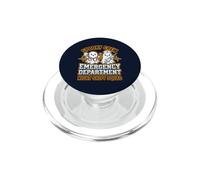 Graphique d'halloween de Spooky Crew ER Ghost, infirmière médicale PopSockets PopGrip pour MagSafe