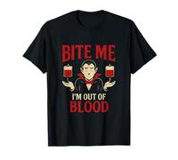 Graphique d'horreur Bite Me I'm Out of Blood T-Shirt