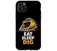 Graphique d'opérateur d'excavatrice Eat Sleep Dig Coque pour iPhone 11 Pro Max