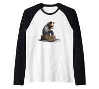 Graphique d'ours tragique pour Solider et Symbolique Manche Raglan