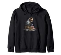 Graphique d'ours tragique pour Solider et Symbolique Sweat à Capuche