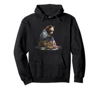 Graphique d'ours tragique pour Solider et Symbolique Sweat à Capuche