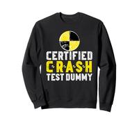 Graphique drôle de collision certifié pour accident de voiture blessé Sweatshirt