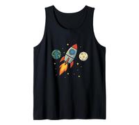 Graphique drôle de fusée Spatiale et planètes Débardeur