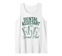 Graphique drôle des Dents du Club Social Assistant Dentaire Débardeur